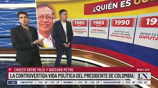 Cruces entre Milei y Petro: la controvertida vida política del presidente de Colombia