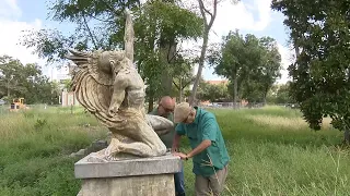 Sculptor’s son, grandson get rare look at statue of Aztec ruler