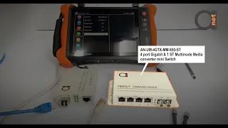 4 Port RJ-45 Gigabit Ethernet to Multimode ST 850nm Fiber Media Converter | Mini Switch