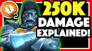 250K DAMAGE! DOCTOR DOOM MASSIVE Fury Stack Rotation Explained!