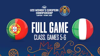 Portugal v Italy | Full Basketball Game | FIBA U20 Women's European Championship 2023