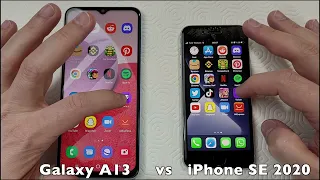 Samsung A13 vs iPhone SE 2020 Speed Test