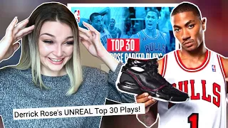 New Zealand Girl Reacts to DERRICK ROSE TOP 30 PLAYS 🤩🏀
