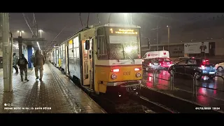 [4K,60] Budapest tram line 1 between Hidegkúti Nándor Stadion and Népliget M, with car 4171.