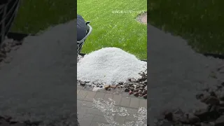 Heavy hail falls in south suburbs as strong storms move through area