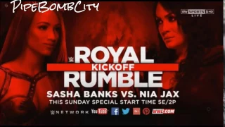 WWE Royal Rumble 2017 Match Card ~ Sasha Banks vs. Nia Jax Kickoff (OFFICIAL)