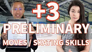 Passing Preliminary Moves / Skating Skills Test With +3, After RETRY - U.S. Figure Skating Test