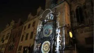 Anniversary Projection on the Prague Astronomical Clock