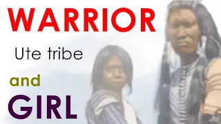 WARRIOR AND GIRL FROM THE UTE TRIBE. (video-picture). LOOKING IN DETAILS. US Indians