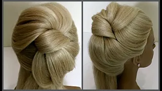 Прическа в виде Банта.Обучение прическам.Course on hairstyles.Beautiful hairstyles.