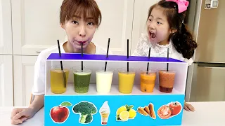 야채가 먹기 싫다고? 서은이와 엄마의 야채 주스 믹서 자판기 복불복 이야기 Vegetable Juice Random Choice