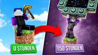 BASTIGHG SPIELT MINECRAFT ONE BLOCK DURCH (NACH 150 STUNDEN)