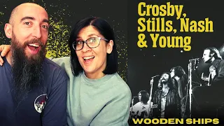 Crosby, Stills, Nash & Young - Wooden Ships (REACTION) with my wife