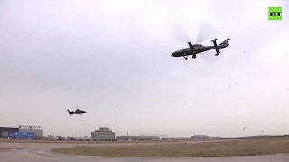 Chinese PLA Z-10 and Z-19 helicopters demonstration