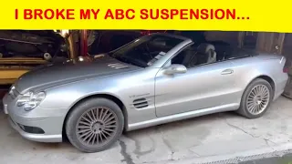 Mercedes SL55 R230 level calibration and suspension lowering using Autel MaxiDAS DS808