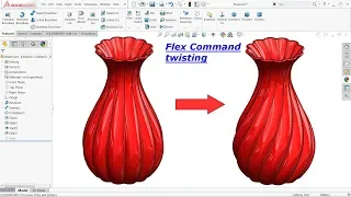 Solidworks tutorial Flowerpot Flex Command