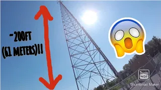 200 Foot Radio Tower Climb! SO Sketchy!!