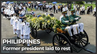 Former Philippine President Benigno Aquino buried in Manila