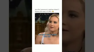 Jennifer Lawrence's nephew doesn't believe she was in X-Men😂 #celebrity#fyp#funny #jenniferlawrence