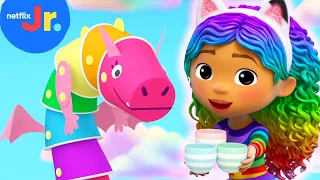 Pillow Cat's Paper Cup Dragon! 🐉 | Gabby's Dollhouse | Netflix Jr