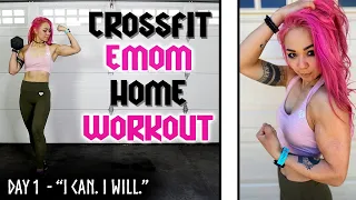 KILLER CrossFit EMOM WOD | at Home CrossFit Workout | 'I Can. I Will.' 30 Day Challenge | Day 1