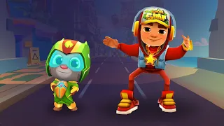 WHO IS THE BEST? PLANET POWER TOM vs JAKE STAR OUTFIT from SUBWAY SURFERS! LITTLE MOVIES 2020