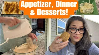 A Full Day in the Kitchen | What's for Dinner? | Appetizer & Desserts | Fall Party Food Recipes