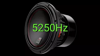 Tone frequency 5250Hz. Test your hearing! speakers/headphones/subwoofer