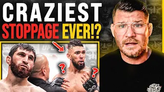 BISPING reacts to Crazy Stoppage: Johnny Walker vs Magomed Ankalaev No Contest | UFC 294