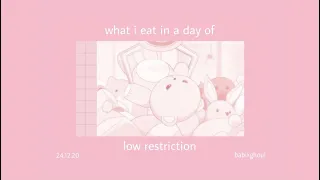 what i eat in a day of low restriction || tw ed