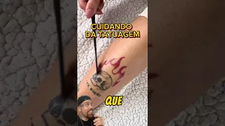 CUIDANDO DA TATUAGEM🤣 #tatuagem #tattoo