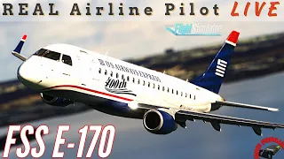 My First REAL E170 Flight RE-Created | Real Airline Pilot | FSS E170 | I Figured it out | #msfs2020