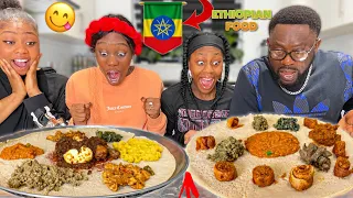 NIGERIAN FAMILY TRIES ETHIOPIAN 🇪🇹 FOOD FOR THE FIRST TIME *shocking reaction and rates*