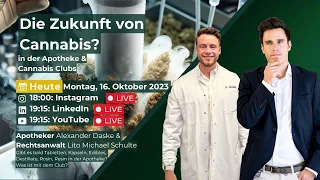 LIVE: Die Zukunft von Cannabis – in der Apotheke & Cannabis Clubs | 19:15