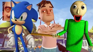 Hello Neighbor - New Neighbor Sonic Aaron Baldi History Gameplay Walkthrough