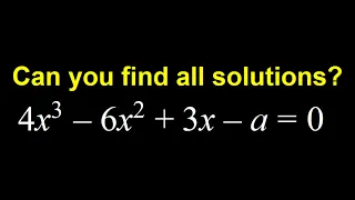 Solving a cubic equation with a parameter