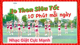 10 phút Giật Bụng Đánh tan Mỡ Thừa- Aerobic Cùng HLV Kim Hiên