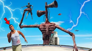 Biggest SIREN HEAD Attacked AND Destroys Los Santos In GTA 5 - Found Siren Head