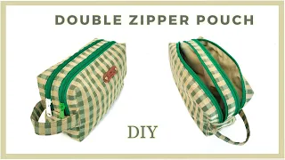 How To Make Double Zipper Pouch | DIY Makeup Bag at Home