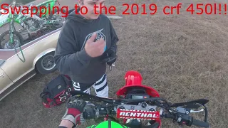 Local track day on the crf450l and Kx450!!!