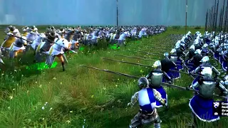 Strongest Cavalry charging Strongest Pikemen - Medieval 2