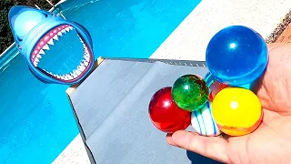 Marble Run Shark ASMR in the Pool Underwater