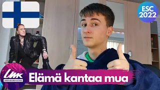 Elämä kantaa mua - Tommi Läntinen Reaction 🇫🇮 UMK 2022 Finland 🇫🇮