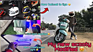 New Scooty modified😍 || access 125 scooty modified || Excuse me vlog