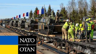 Arrive: Dozens of French Leclerc Tanks Enter the Ukrainian Border