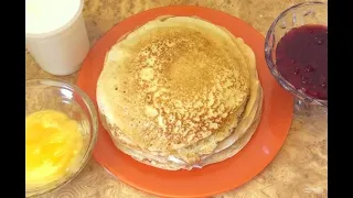 Openwork pancakes with sourdough