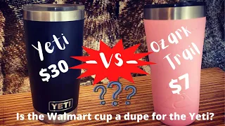 IS THE YETI WORTH THE MONEY?????    Yeti -VS- Ozark Trail from Walmart Insulated Cup Comparison