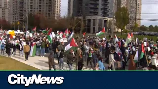 Thousands turns out for pro-Palestine rally in Mississauga
