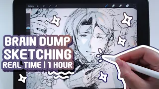 1 Hour Sketch With Me! | Brain dump