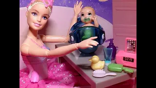 Ballerina Barbie Bathing Baby!!!!